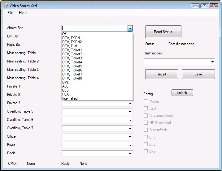 VSXctl:  Windows control software for CMX series